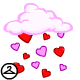 It is raining pink and red hearts!