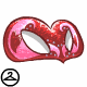 This cute heart shaped mask is great for a Neopet trying to hide their identity.  This item was only available with the Sweetheart Gram in Y12.