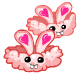 Pink Fuzzy Snowbunny Slippers