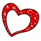 Glittery Heart Face Paint