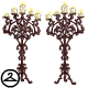 Gothic Damask Candelabra