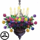 A bouquet of flowers looks extra nice when it is part of a hanging chandelier. This NC item was awarded through Shenanigifts.