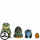 These normally fearsome Neopets look quite adorable as nesting dolls!