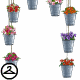 Colourful Flower Bucket Garland