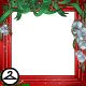 Bright red, green, and silver colours to frame your Neopet with! This NC Mall item was awarded for melting a Holiday Snowball from the Advent Calendar!