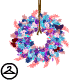 This pastel wreath attracts all kinds of little creatures around Neopia! This NC item was awarded for participating in the Gift Centre.