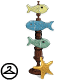 This signpost looks like it belongs underwater. This was an NC prize for visiting the Homes of the Altador Cup Heroes during Altador Cup XII.