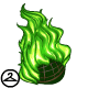 Green Flame Wig