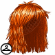 This unique orange wig is in a trendy layered style.
