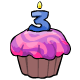 this special cupcake was baked just for neopets third birthday!