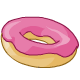 A doughnut with pink icing. Mmmm, Homers favourite.