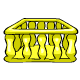 This yellow play pen has extra low bars so your Neopet can see out more easily.