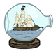 Pirate Ship in a Bottle