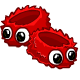 Fuzzy Red Slippers