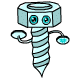 Le Screwtop est un robot assez simple qui a des outils cachés dans sa tête, ce qui est très utile.