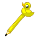 The little battle duck is actually an eraser!
