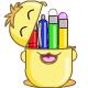 Lined with real Chia fur (no, not really).  This pencil holder is perfect for your Neopets first day at school!