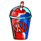 This slushie tastes just like Neocola and is coloured to look just like a can of Neocola!