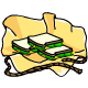 Three large cheese and pickle sandwiches, wrapped in paper and ready to take on any adventure.
