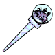 The powerful Snowglobe Staff
can attack with the power of a blizzard, or defend against the icy snowball!  This is a tempormental item though and doesnt
always work for the whole battle...  Limited Use. 