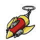 Keep your keys safe and sound with
this cute space ship.