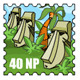 Mystery Island Heads Stamp