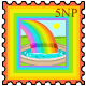Super Bright Rainbow Pool Stamp