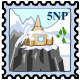 Terror Mountain Scene Stamp
