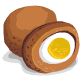 A hard boiled egg wrapped in a delicious layer of sausage meat and breadcrumbs - yummy!