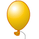 This gold balloon is not really gold, it is
just painted that way.