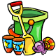 Everything your Neopet needs to make a sand masterpiece.