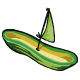 This is a fine toy boat due to the fact that courgettes are shockingly buoyant.