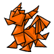 Orange Origami Gallion