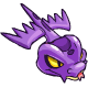 This purple glider is prone to spooking Neopets when it comes in for a landing.