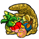 Wicker Fruit Cornucopia