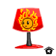 This lamp has a baby Fireball on it - how cute. This can only be won from the Test Your Strength game.