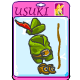 Let your Usuki be a stealthy woodland hunter with this beautiful outfit. Complete with matching cap and shoes.