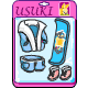 Your Usuki will look lovely and warm on her visits to Snowy Valley with these divine boots and mittens.