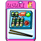 Now your Usuki can eat in style with this
delightful Sushi play set.  Includes two hand painted chopsticks.