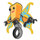 The Wheelie was a project gone wrong. This happy little robot just wheels about smiling at people...