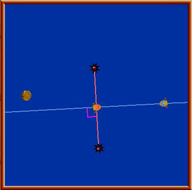 [Diagram of the playfield showing the geometric
construction.]