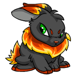 Angry fire cybunny (old pre-customisation)