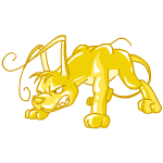 Angry gold gelert (old pre-customisation)