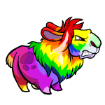 Angry rainbow gnorbu (old pre-customisation)