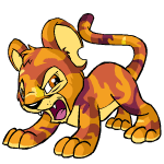 Angry camouflage kougra (old pre-customisation)