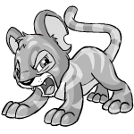 Angry silver kougra (old pre-customisation)