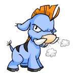 Angry blue moehog (old pre-customisation)