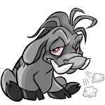 Angry grey moehog (old pre-customisation)