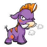 Angry purple moehog (old pre-customisation)
