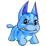 Angry blue poogle (old pre-customisation)